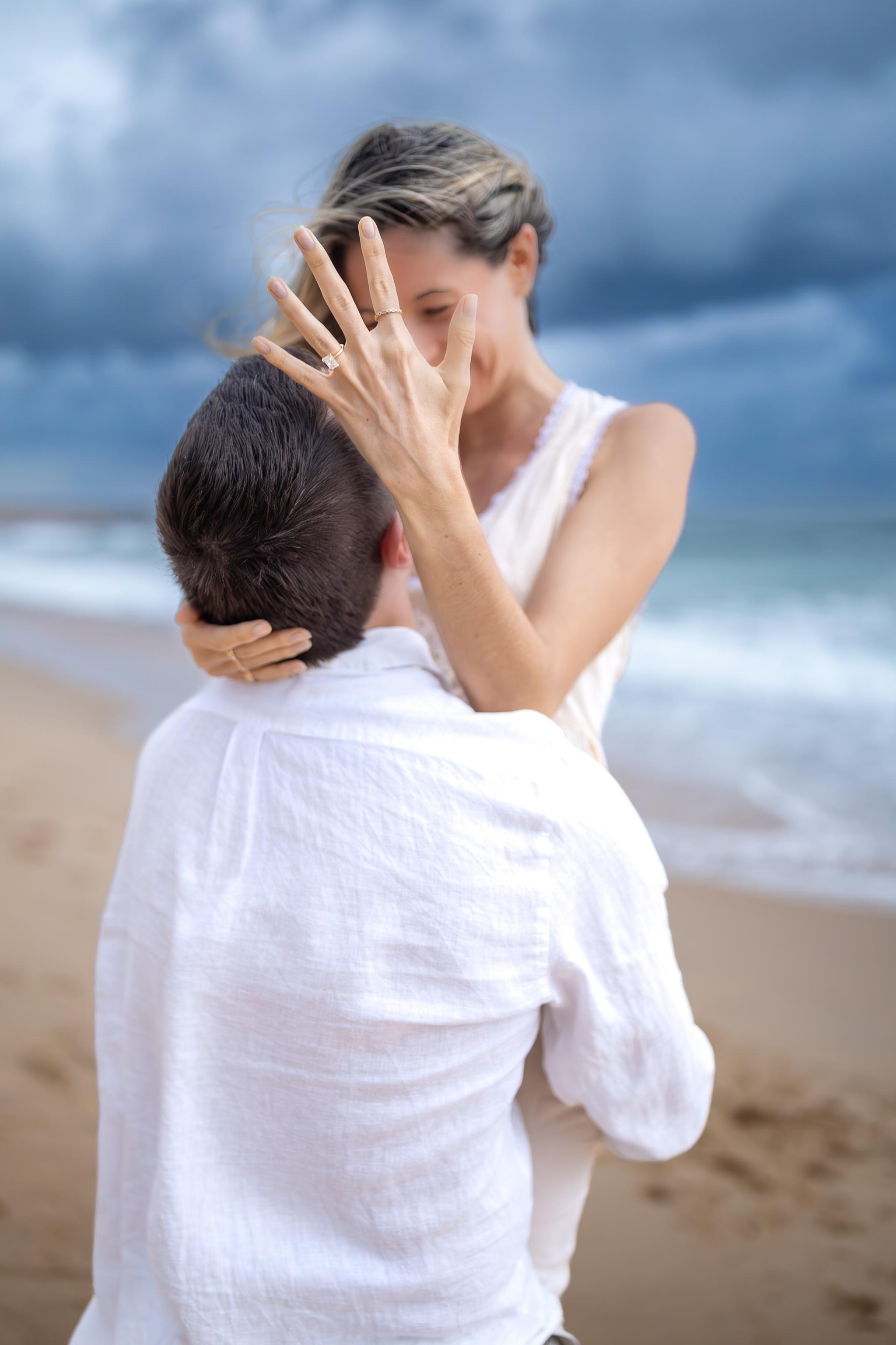 Sunrise Romance - Olivia & Will's Dreamy Glenrock Beach and Hickson Street Lookout Engagement Shoot