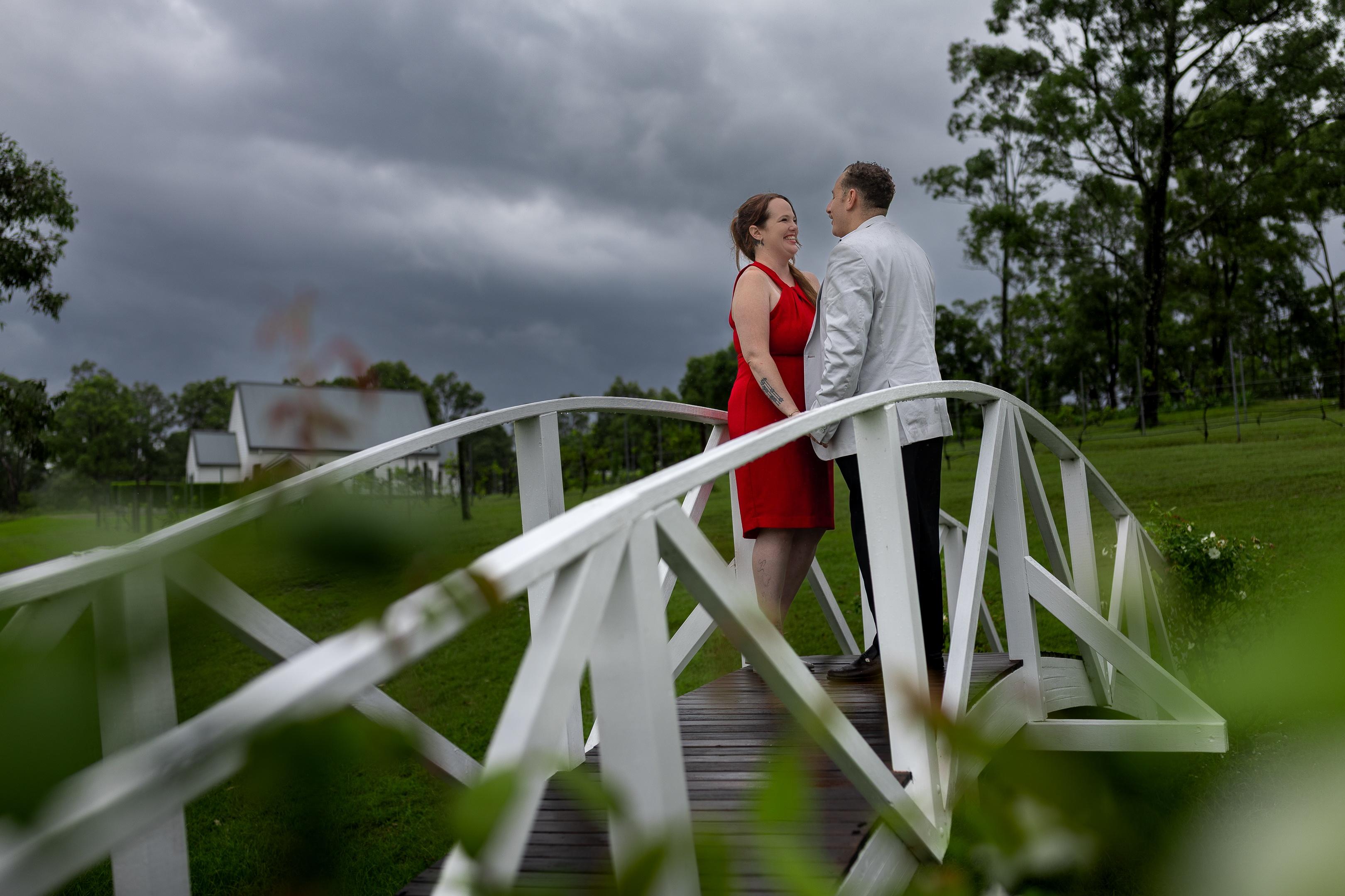 Georgia & Nathan's Romantic Couples Shoot at La Pera Estate - Love in the Rain